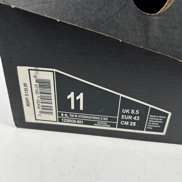 Under Armour Hydrastrike II SG Soccer Cleats Womens US 11 Black with Extra Laces - Picture 13 of 13